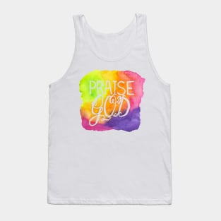 Hand Painted Watercolor "Praise God" Tank Top